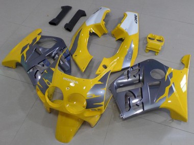 1988-1989 Grey Yellow Honda CBR250RR MC19 Motorbike Fairing Kits UK