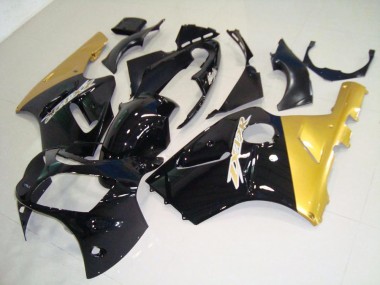 2000-2001 Black Gold Kawasaki ZX12R Motor Bike Fairings UK