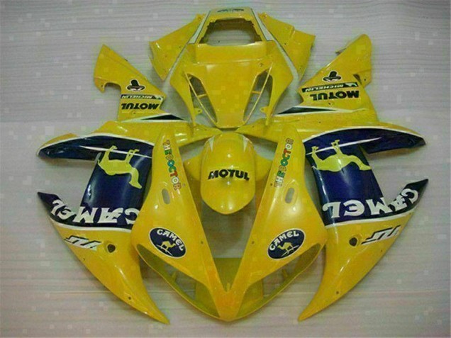 2002-2003 Yellow Yamaha YZF R1 Motorcycle Fairing Kit UK