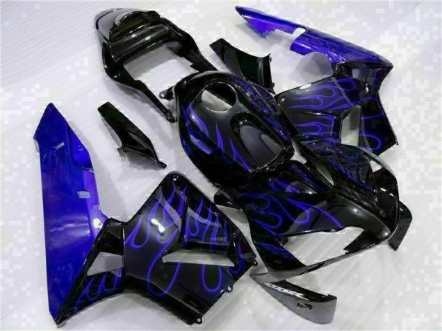 2003-2004 Black with Blue Flame Honda CBR600RR Motorcycle Fairing Kits UK