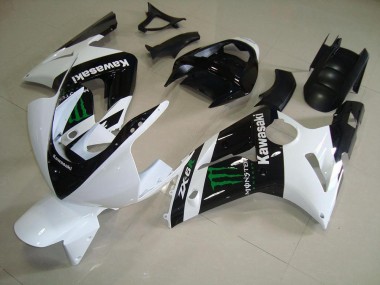 2003-2004 White Monster Kawasaki ZX6R Bike Fairings UK