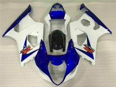 2003-2004 White Blue Suzuki GSXR 1000 Bike Fairings UK