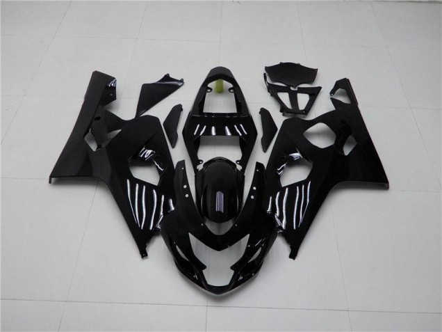 2004-2005 Glossy Black Suzuki GSXR 600/750 Bike Fairing Kit UK