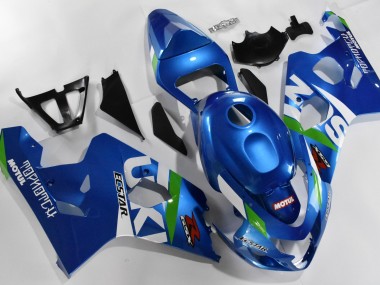 2004-2005 Blue White Suzuki GSXR 600/750 Motorcylce Fairings UK