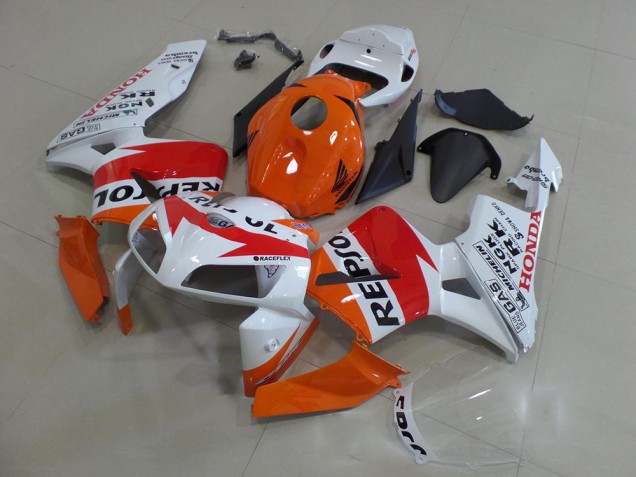 2005-2006 Orange White Repsol Honda CBR600RR Motorbike Fairings UK