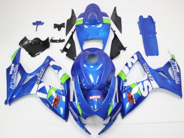 2006-2007 Blue White Suzuki GSXR 600/750 Motorcycle Fairings UK