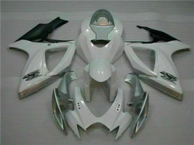 2006-2007 White Silver Suzuki GSXR 600/750 Motorcycle Fairings Kit UK