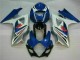 2007-2008 Blue White Suzuki GSXR 1000 K7 Bike Fairings UK