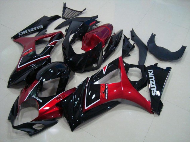 2007-2008 Red Black Suzuki GSXR 1000 K7 Moto Fairings UK