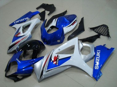 2007-2008 White Blue Suzuki GSXR 1000 K7 Motor Fairings UK