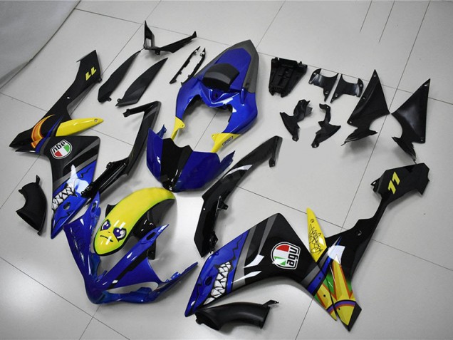 2007-2008 Blue Shark Yamaha YZF R1 Motorcycle Fairing Kit UK