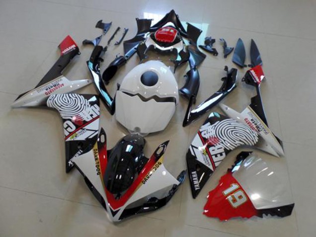 2007-2008 Black White Red Yamaha YZF R1 Motor Fairings UK