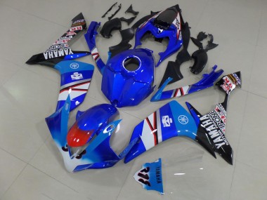 2007-2008 Blue White Black Stickers Yamaha YZF R1 Motorcycle Fairing UK