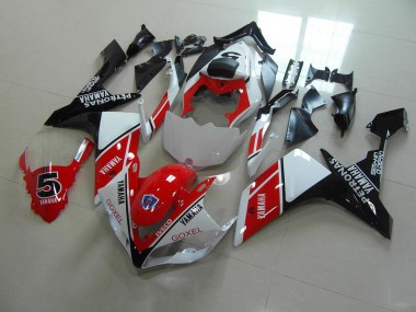 2007-2008 Red White Stickers Yamaha YZF R1 Motorbike Fairing Kits UK