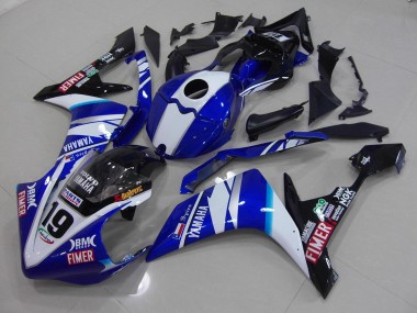 2007-2008 White Blue Yamaha YZF R1 Moto Fairings UK