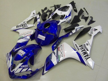 2007-2008 White Blue Tri Colour Yamaha YZF R1 Motorcycle Replacement Fairings UK