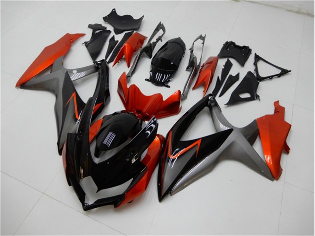 2008-2010 Black Orange Grey Suzuki GSXR 600/750 Motorbike Fairing Kits UK