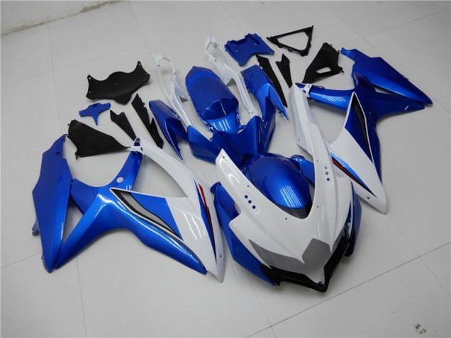 2008-2010 White Blue Suzuki GSXR 600/750 Replacement Fairings UK