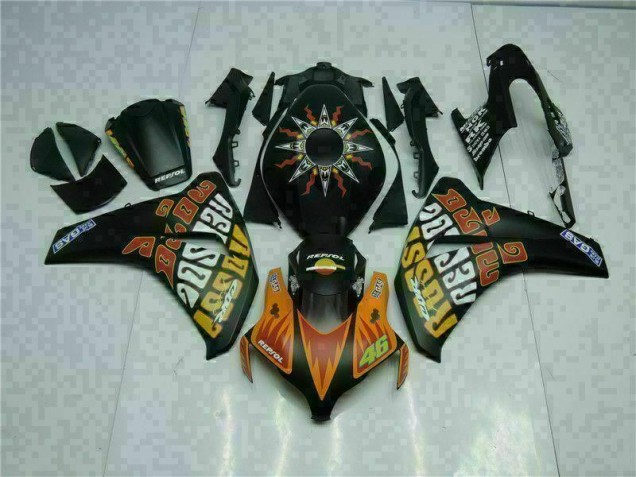 2008-2011 Orange Black Honda CBR1000RR Motorcyle Fairings UK