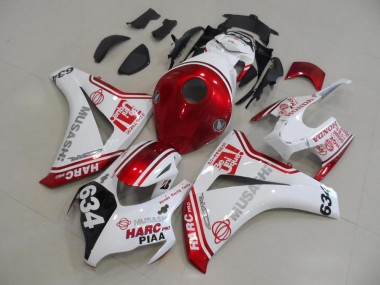 2008-2011 White Red HARC Pro PIAA 634 Honda CBR1000RR Motor Fairings UK