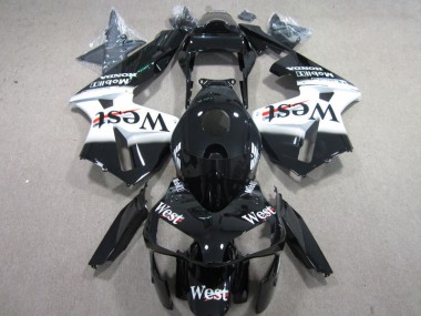 2003-2004 West White Black Honda CBR600RR Motorbike Fairings UK