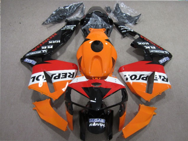 2005-2006 Orange Red Black Repsol Honda CBR600RR Motorbike Fairing Kits UK