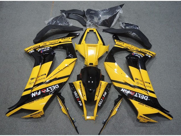 2011-2015 Yellow Black Delt Fin Kawasaki ZX10R Motorcycle Bodywork UK