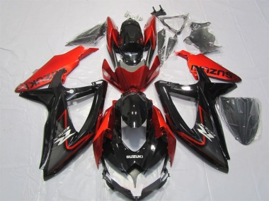 2007-2008 Black Red Suzuki GSXR1000 Motorbike Fairing UK