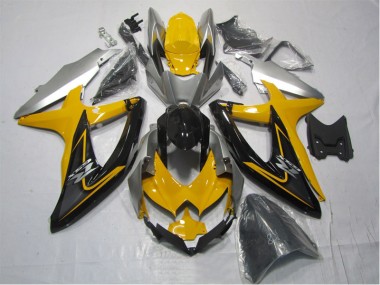 2007-2008 Yellow Black Suzuki GSXR1000 Replacement Motorcycle Fairings UK