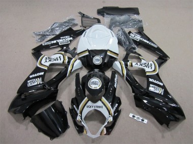 2007-2008 Black Lucky Strike White Motul Suzuki GSXR1000 Bike Fairing Kit UK