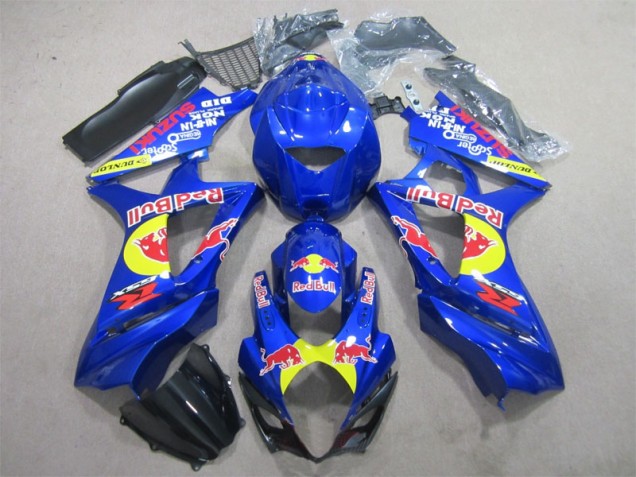 2007-2008 Blue Red Bull Suzuki GSXR1000 Motorbike Fairing Kits UK