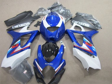 2007-2008 Blue White Suzuki GSXR1000 Moto Fairings UK