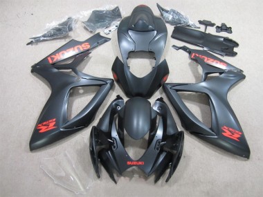 2006-2007 Black Red Decal Suzuki GSXR600 Motorcycle Fairing UK