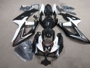 2008-2010 Black White Suzuki GSXR600 Replacement Fairings UK