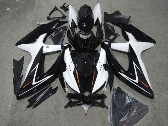 2008-2010 Black White Suzuki GSXR600 Bike Fairings UK