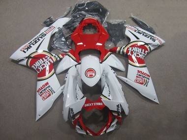 2011-2021 White Lucky Strike Red Motul Suzuki GSXR600 Motorcycle Fairings Kits UK