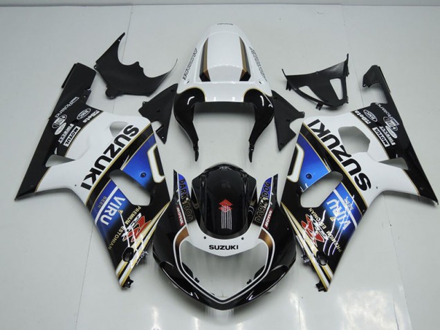 2001-2003 Black White Blue Viru Suzuki GSXR750 Bike Fairings UK