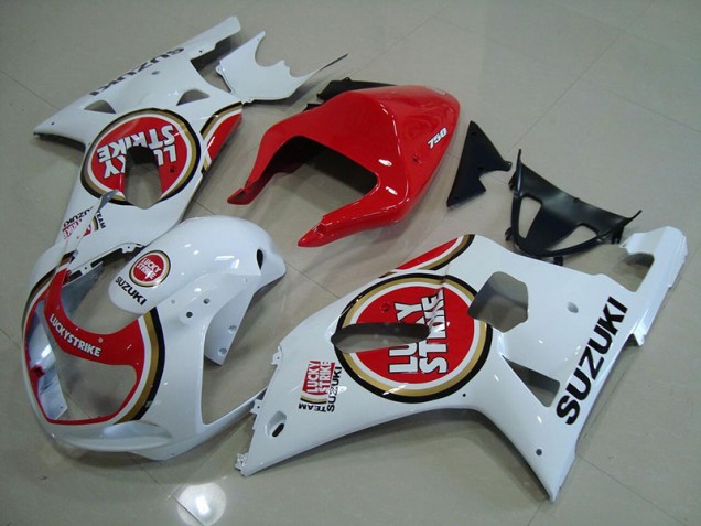 2001-2003 Red White Lucky Strike Suzuki GSXR750 Motorcyle Fairings UK