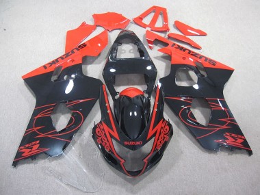 2004-2005 Red Black Suzuki GSXR750 Motorcycle Fairings UK