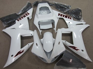 2002-2003 White Black Yamaha YZF R1 Motorcycle Fairing Kit UK