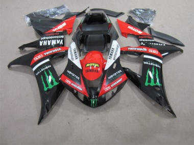 2002-2003 Black Red Motul Yamaha YZF R1 Bike Fairings UK