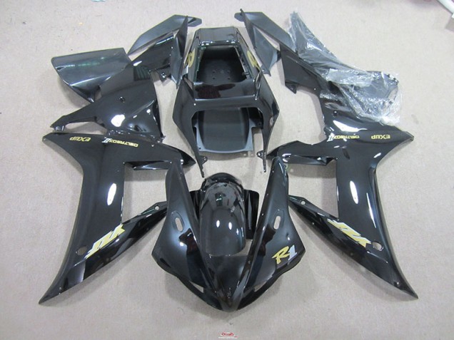 2002-2003 Black Gold Decal Yamaha YZF R1 Motorcyle Fairings UK