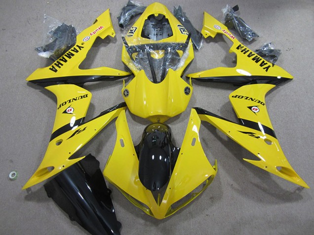 2004-2006 Yellow Dunlop Yamaha YZF R1 Motorcycle Fairing Kits UK