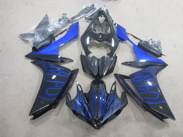 2007-2008 Black Blue Flame Yamaha YZF R1 Motorcycle Fairing UK