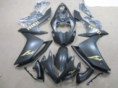 2007-2008 Black Gold Decal Yamaha YZF R1 Bike Fairing UK