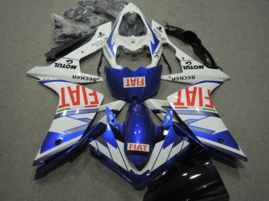 2007-2008 Blue White Red Fiat Yamaha YZF R1 Motorcycle Replacement Fairings UK