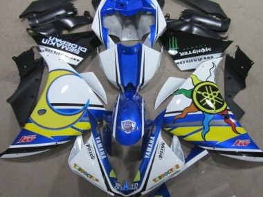 2009-2011 Blue White Yellow 46 Yamaha YZF R1 Replacement Fairings UK